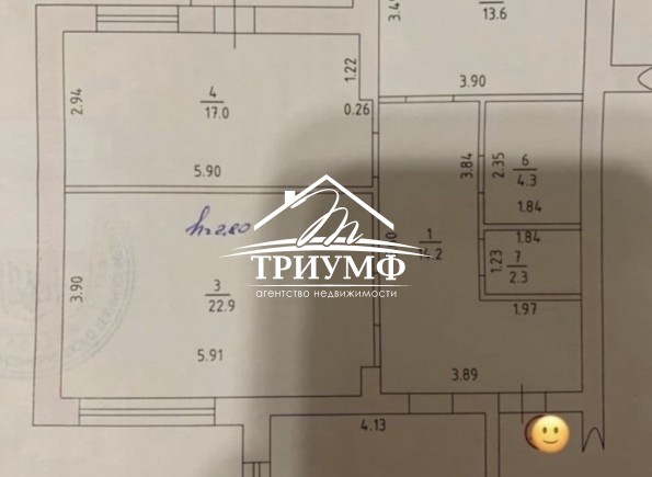 3-х комнатная квартира в новострое Таврический